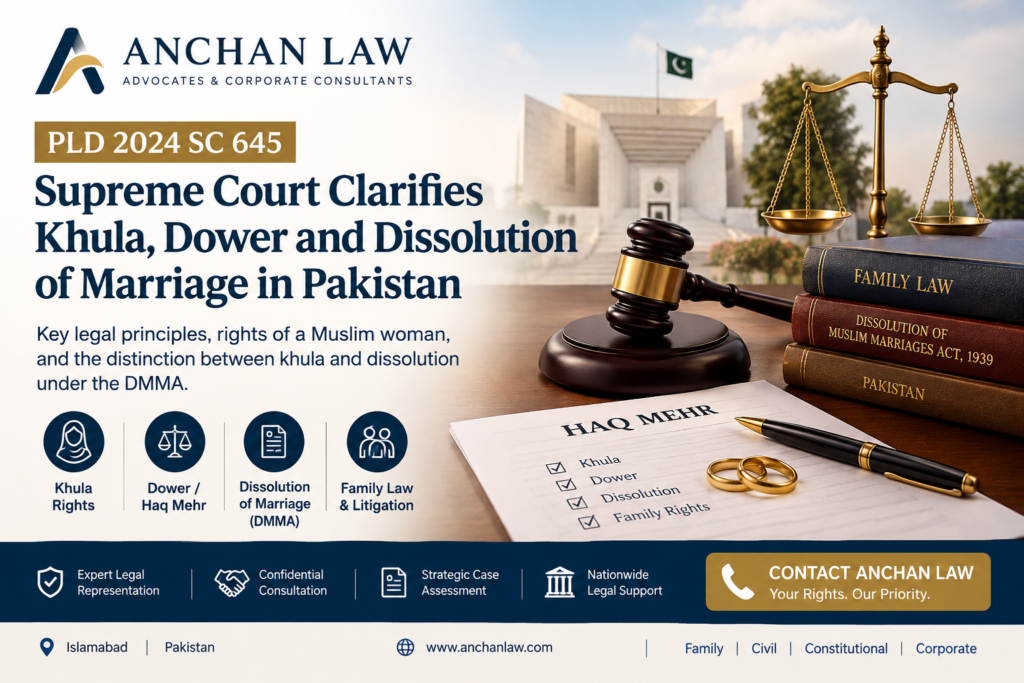 Khula and Divorce case law